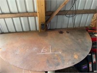 5' oval welding table w/legs