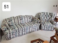 Smith Brothers Country Floral Sofa & Chair