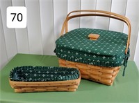 Longaberger Cake/Pie  & Crackers Baskets
