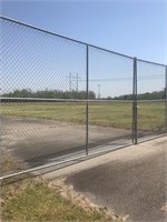10’ CHAIN LINK FENCE WITH DOUBLE GATE, APPROX 100