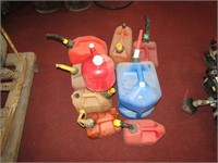 Lot of 9 Gas Cans