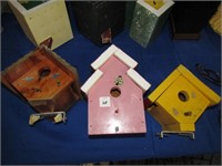 3 Bird House Post Toppers