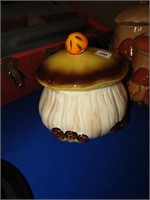 Hand Made Ceramic Mushroom Cookie Jar