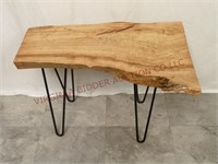 Spalted Sugar Maple Live Edge Hairpin Leg Table