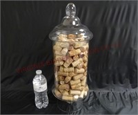 Glass Jar / Canister w Lid FULL of Wine Corks