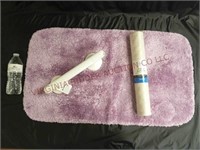 Rubber Bath Mat, Suction Cup Handle & Rug