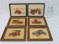 Vintage Fire Engine & Car Framed Prints