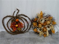 Autumn / Fall Wreaths ~ Lot of 2