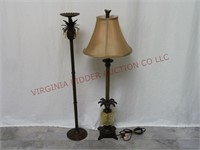 Pineapple Candle Stand & Table Lamp ~ 34" Tall