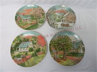 Currier & Ives Seasons Decorative Plates ~ 4