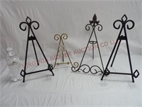 Easel Style Metal Stands ~ Lot of 4