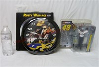 NASCAR ~ Rusty Wallace Clock & Jimmy Johnson