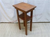 Vintage Solid Wood Side Table / Plant Stand