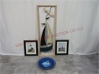 Sailboat Art, Lighthouse Pictures & Painted Bowl