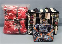 Vera Bradley Cooler Bag, Lunch Tote + Blanket