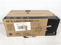 1 fan, Hyperikon 44W 42" ceiling fan with 3