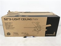 1 fan, Hyperikon 62W 52" ceiling fan with 3