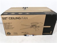 1 fan, Hyperikon 62W 52" ceiling fan, wooden