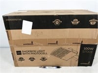 1 fixture, Hyperikon LED 100W 5700K shoebox light