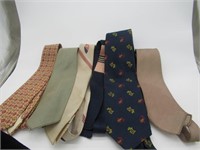 Lot of six vintage ties