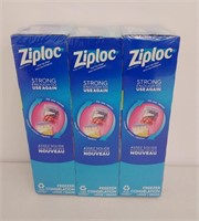 New 3 ziploc bags 25 each bag