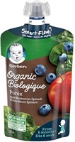 NEW - GERBER Organic PURÉE Apple Blueberries
