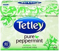 SEALED  - Tetley Pure Peppermint 40s Herbal Tea,