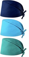New 3 Pieces Scrub Caps Set Scrub Hats Kit,
