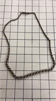 Vintage Sterling Silver Rope Chain 24inch