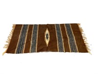 Hand Woven Wool Rug 43" x 19"