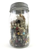 Antique Jar of Czechoslovakian Beads