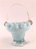 Antique Splatter Glass End of the Day Basket