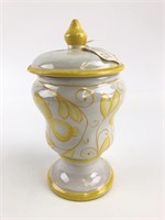 Antique 7.5 Inch Ceramic Apothecary Jar