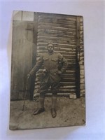 Black African French soldier postcard