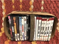 19 DVDs with basket