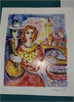 Zamy Steynovitz seriolithograph print 7 1/4" by 9"