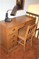 Desk, Chair & Lamp