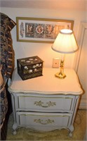 Night Stand & Decor Lot