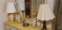 Lamps and Cherub decor lot