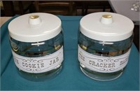 Pyrex cookie and cracker jars