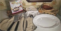 Mini wok, aprons, grill set, platter & more