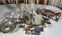 Silver plate table items