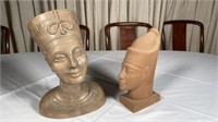 Arnel's and Hyalyn Pottery Egyptian Busts