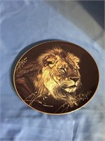 Collectible Plate- African Lion by Martina Richter