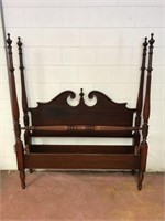 Four post full sized bed cherry INCLUDES RAILS