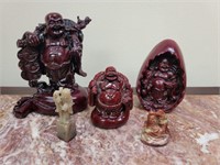 Red resin buddha lot plus extras