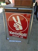 KENDALL MOTOR OIL Sign on Stand