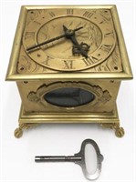 Swiss Bruen Brass Table-Top Clock.