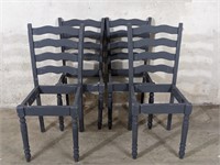 Four Painted Ladder Back Chairs