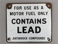 Vintage Porcelain Gasoline Pump Sign